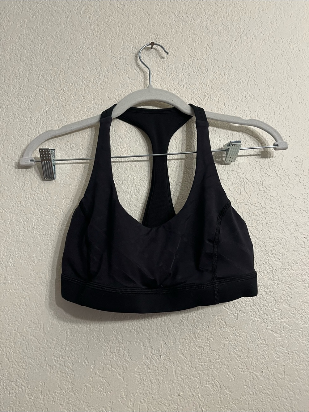 Lululemon hot like angi black racer back sports bra